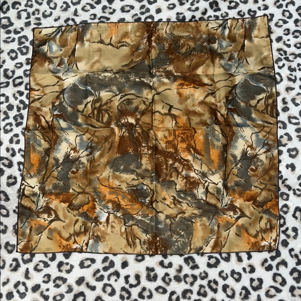Vintage Brown and Gray Scarf